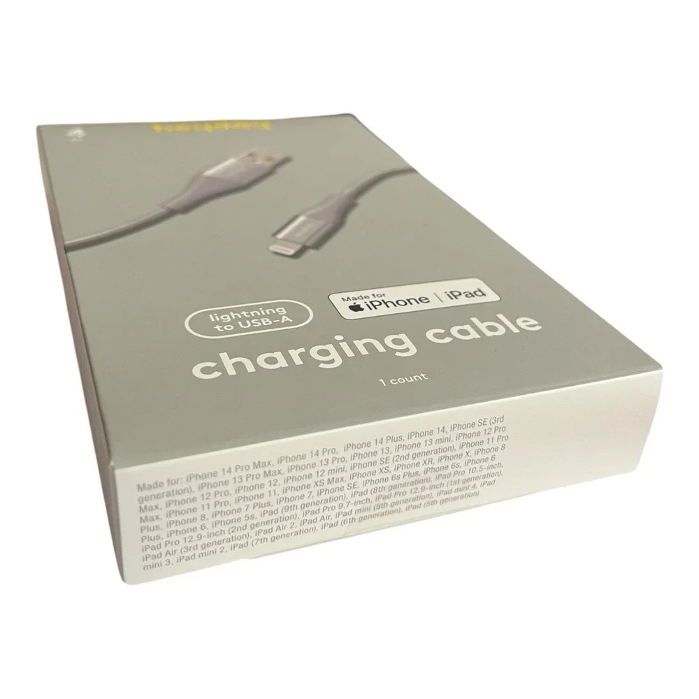 NIB Sealed Set of 4 Heyday 4 Ft Fast Charge USB-A Charging Cable iPhone & IPad
